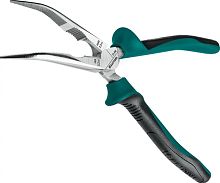 Тонкогубцы 200мм KRAFTOOL"KRAFT-MAX",изогнутые,Cr-Mo,маслобензост двухкомп рукоятки  картинка